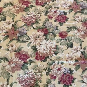 Large Fabric Piece with Floral Motif